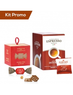 Kit 30 cialde di caffè intenso con cioccolatini al latte con nocciole