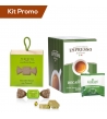 Kit 30 cialde di caffè decaffeinato con cioccolatini al cioccolato bianco con pistacchi