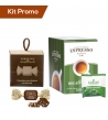 Kit 30 cialde di caffè decaffeinato con cioccolatini al cioccolato fondente con nocciole