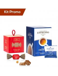 Kit 30 cialde di caffè cremoso con cioccolatini al latte con nocciole