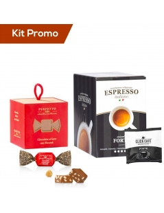 Kit 30 cialde di caffè forte con cioccolatini al latte con nocciole