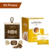 Kit 30 cialde di caffè delicato con cioccolatini al cioccolato fondente con nocciole