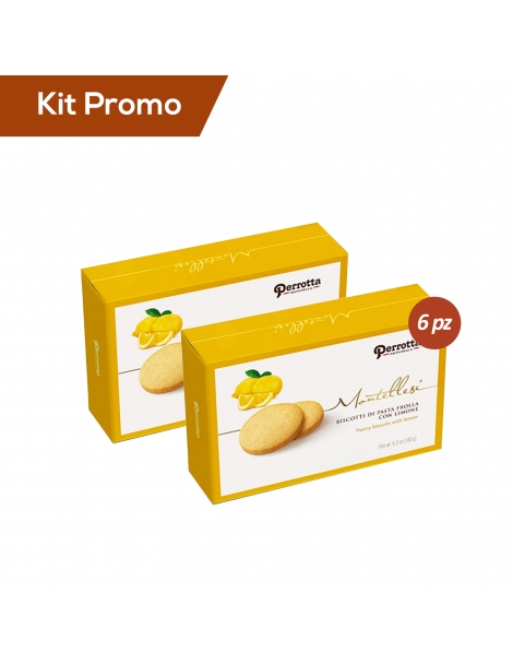 Kit 6 pacchi di biscotti da tè di pasta frolla al limone