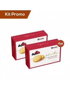 Kit 4 pacchi di biscotti da tè con pasta frolla ai frutti di bosco