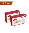 Kit 4 pacchi di biscotti da tè con pasta frolla ai frutti di bosco