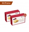 Kit 10 pacchi di biscotti da tè con pasta frolla ai frutti di bosco