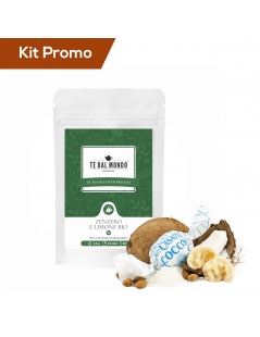 Kit piramidi di tè verde zenzero e limone con amaretti al cocco