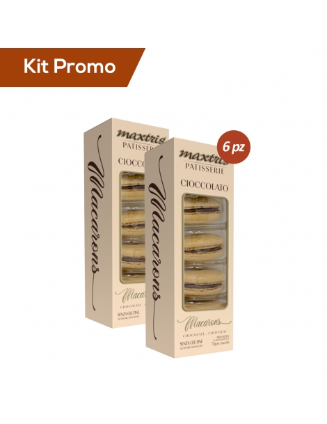 Kit 6 pacchi di Macarons Maxtris al cacao