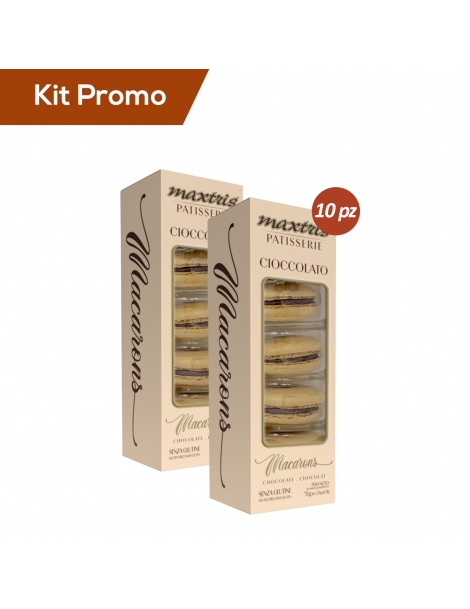 Kit 10 pacchi di Macarons Maxtris al cacao