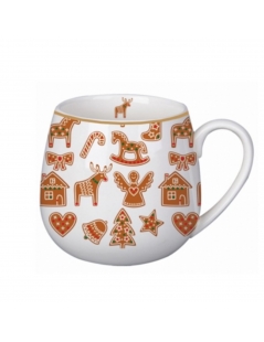 Tazza Mug pupazzi di pan di zenzero bianchi in confezione regalo
