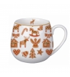 Tazza Mug pupazzi di pan di zenzero bianchi in confezione regalo
