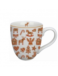 Mugs pupazzi di pan di zenzero bianca