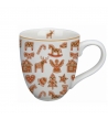Mugs pupazzi di pan di zenzero bianca