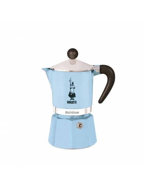 Moka "Rainbow" 1 Tazze, color azzurro