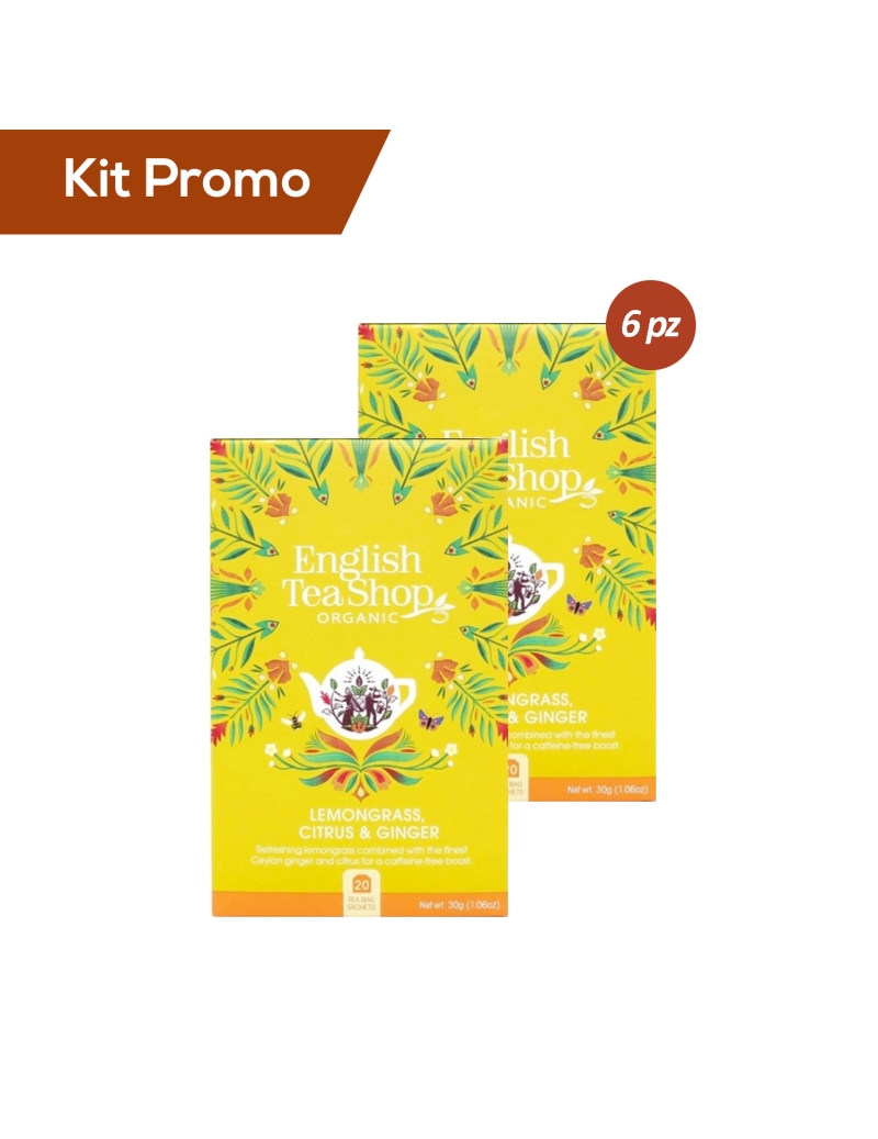 Kit 6 pacchi di English Tea Shop Tisana Limone e Zenzero Bio