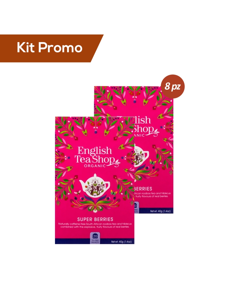 Kit 8 pacchi di English Tea Shop Tisana Frutti Rossi Bio