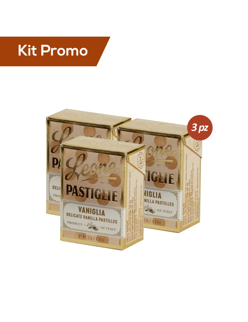 Box 3 scatoline Pastiglie Leone Alla Vaniglia