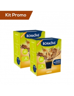 Kit 2 pacchi di preparato Solubile Caffè D'Orzo Borbone