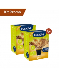Kit 8 pacchi di preparato Solubile Caffè D'Orzo Borbone