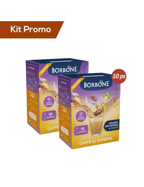 Kit 10 pacchi di Caffè Solubile al Ginseng Borbone