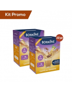 Kit 10 pacchi di Caffè Solubile al Ginseng Borbone
