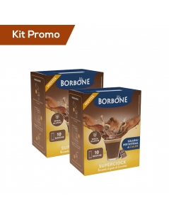 Kit 2 pacchi di Preparato Solubile al Cioccolato Borbone