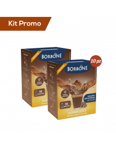 Kit 10 pacchi di Preparato Solubile al Cioccolato Borbone