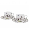 Tazzine da caffè in porcellana, lavanda