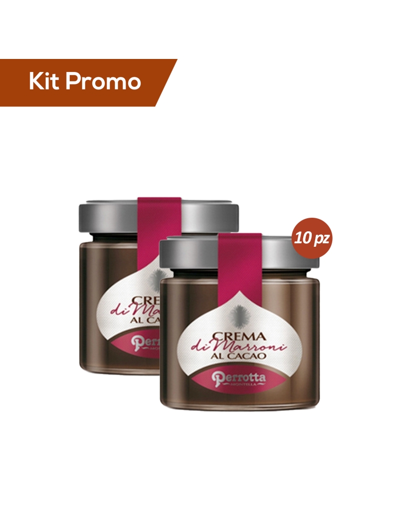 Kit 10 vasetti di crema spalmabile di castagne al cacao