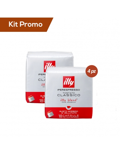 Kit 4 confezioni di Capsule di caffè Illy* Iperespresso, tostato classico