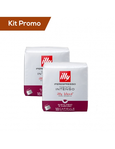 Kit 2 confezioni di capsule di caffè Illy* Iperespresso, tostato intenso