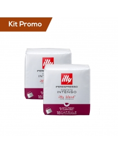 Kit 2 confezioni di capsule di caffè Illy* Iperespresso, tostato intenso