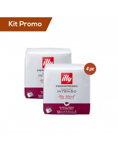 Kit 4 confezioni di capsule di caffè Illy* Iperespresso, tostato intenso