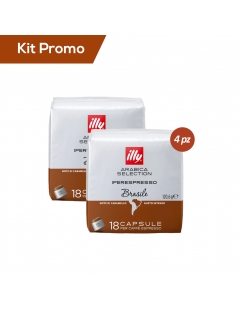 Kit 4 pacchi di capsule di caffè originali Illy* Iperespresso, Monoarabica Brasile
