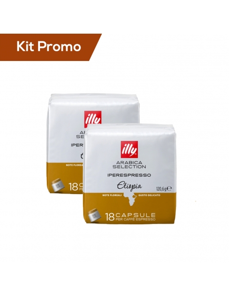 Kit 2 pacchi di capsule di caffè Illy* Iperespresso, Arabica Etiopia