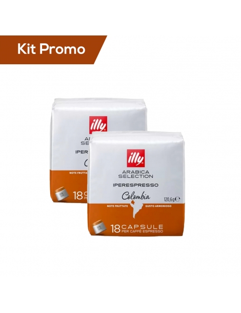 Kit 2 pacchi di capsule di caffè Illy* Iperespresso Monoarabica, Colombia