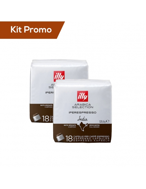 Kit 2 pacchi di capsule di caffè originali Illy* Iperespresso, India