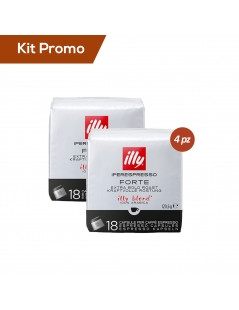 Kit 4 pacchi di capsule di caffè Illy* Iperespresso, tostato forte