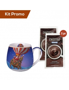 Kit tazza mug natalizia con bustine di cioccolata solubile al latte