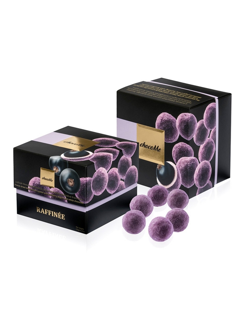 Ribes Nero Allo Yogurt Al Mirtillo ricoperti di Ciocccolato Bianco