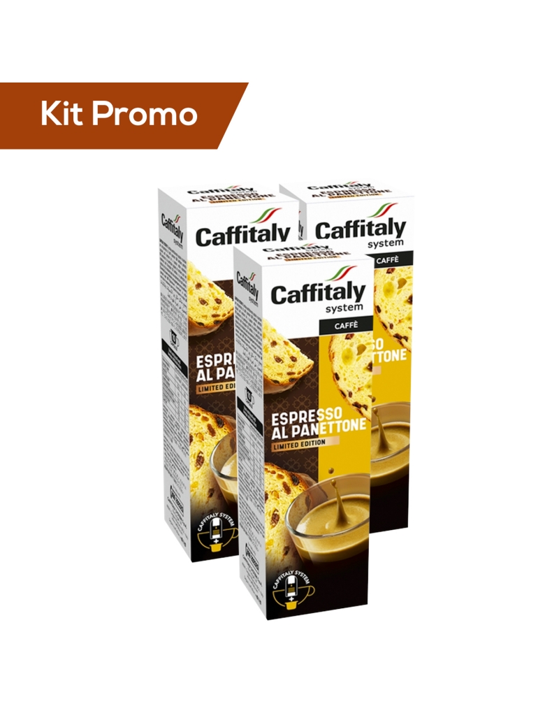 Kit 3 pacchi di Capsule Caffitaly, È Caffè Espresso Al Panettone