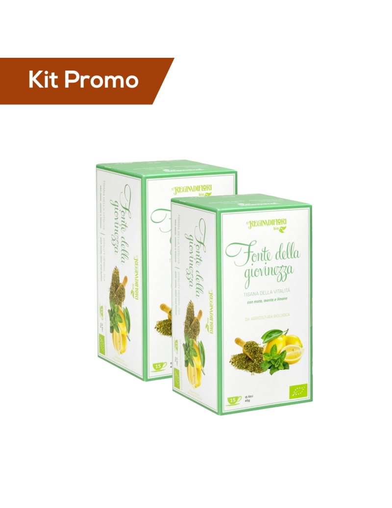 Kit 2 astucci Tisana Mate, Menta e Limone Bio, Regina di fiori