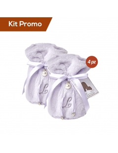 Kit 4 Panettoncini Al Cioccolato In Sacchetto di Tessuto, Loison