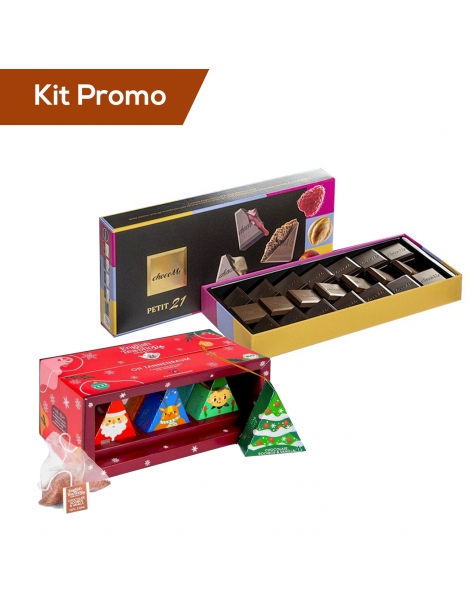 Kit cioccolatini assortiti con tisana piramidi appendibili