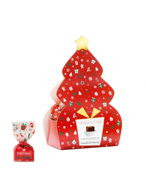 Tartufini in confezione regalo natalizia rossa