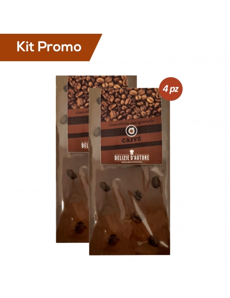 Kit 4 tavolette di Cioccolato al caffè