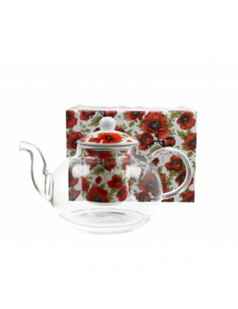 Teiera in vetro con infusore