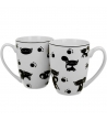 Set 2 Tazze ''gatto nero'' in confezione regalo