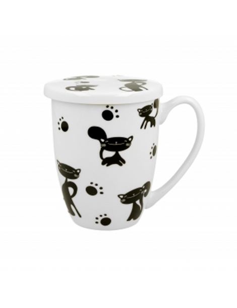Tisaniera con gatti neri in confezione regalo