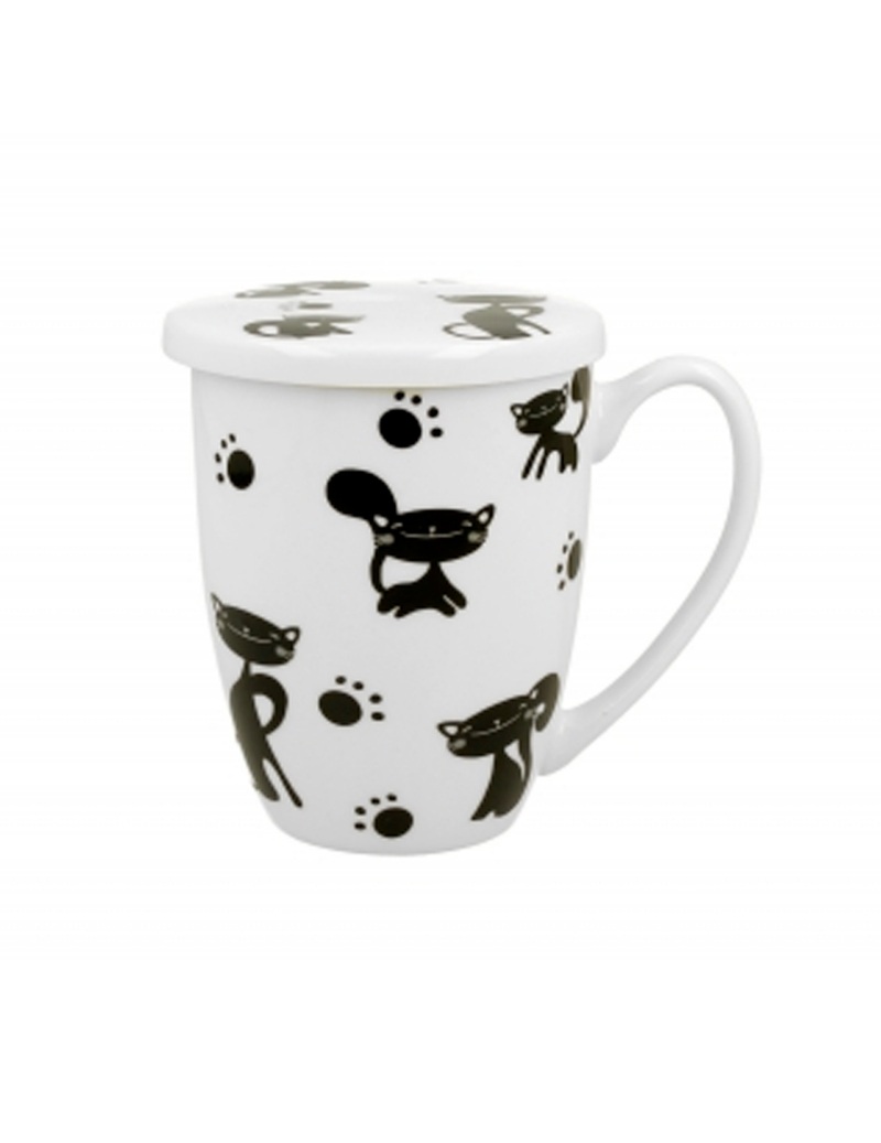 Tisaniera con gatti neri in confezione regalo